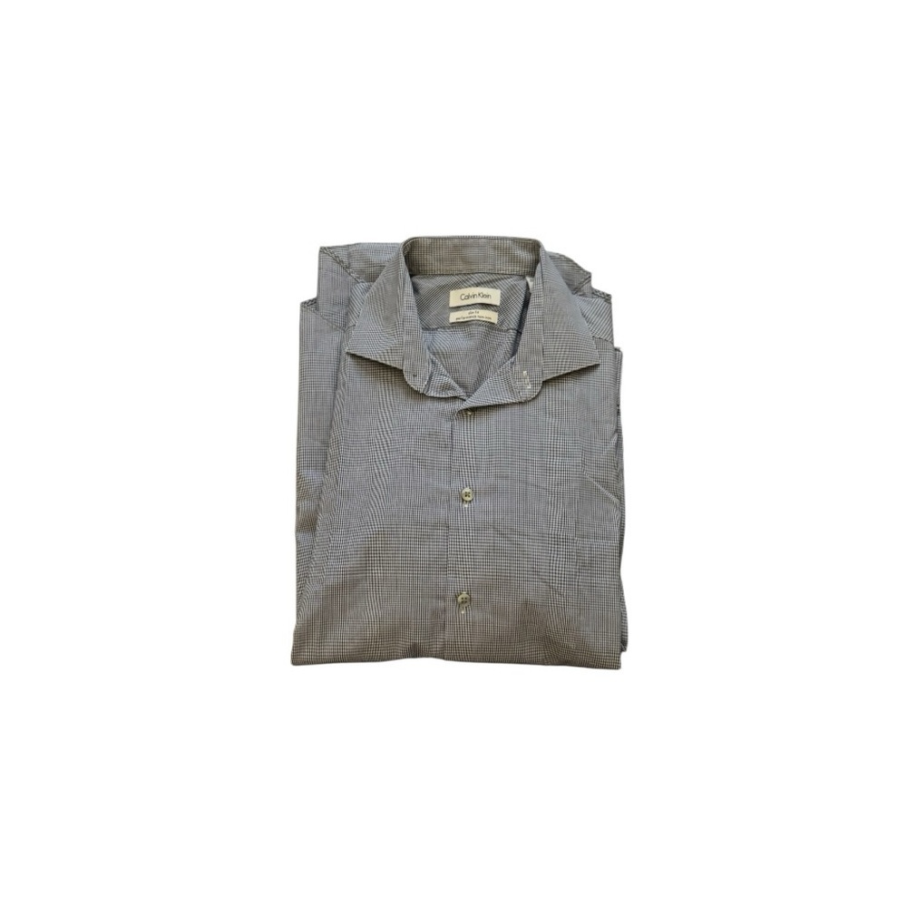 Calvin Klein Men's Micro-Check Button-Down Dress Shirt